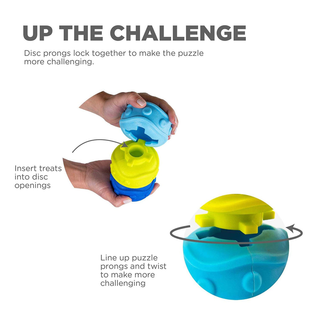 Treat Locking Discs Dispenser Puzzle Dog Toy Y69098