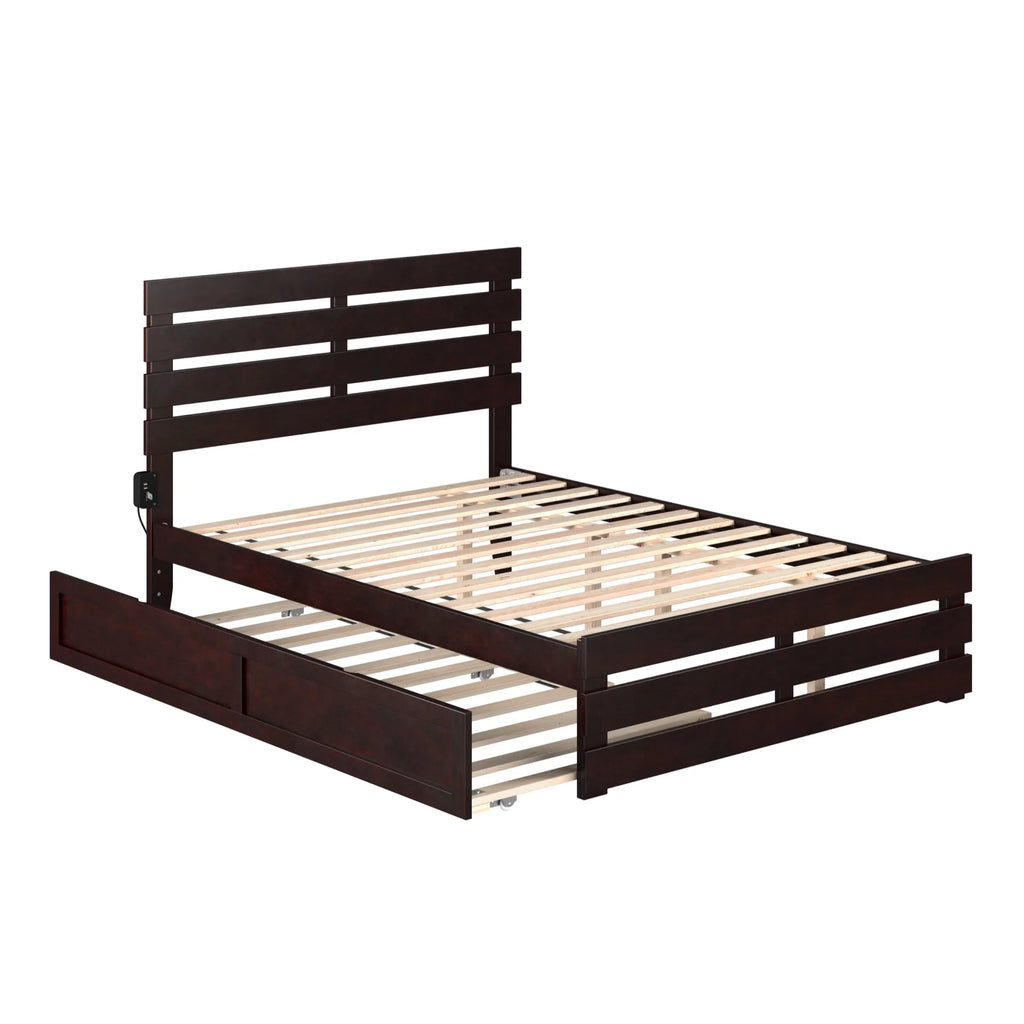 Oxford Wood Full Bed with Twin Trundle B447966