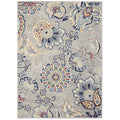 Grey/Red Bohemian Floral Area Rug 5'3"x7'2" A52027