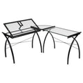 L-Shaped Desk with Adjustable Top Y842283