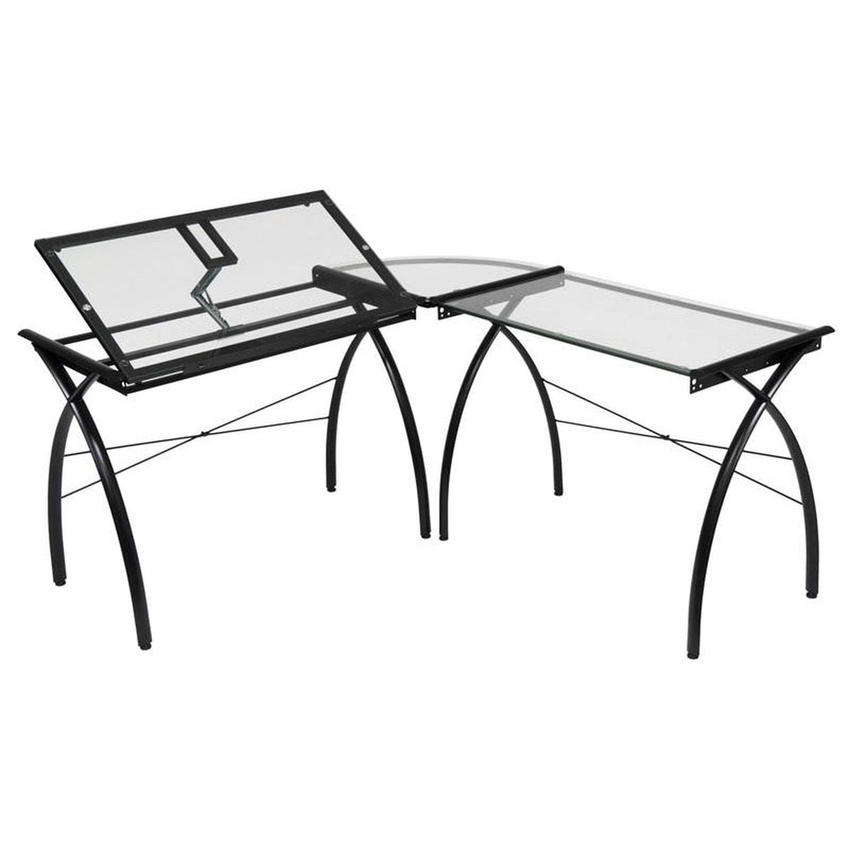 L-Shaped Desk with Adjustable Top Y842283