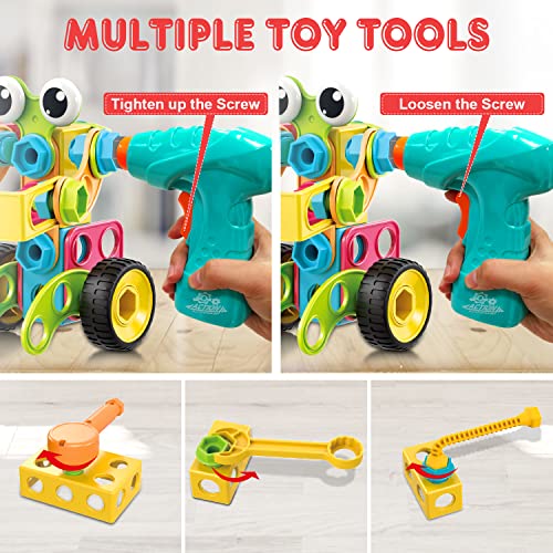 195 Pcs STEM Building Blocks Toy Set with Storage Box U723192