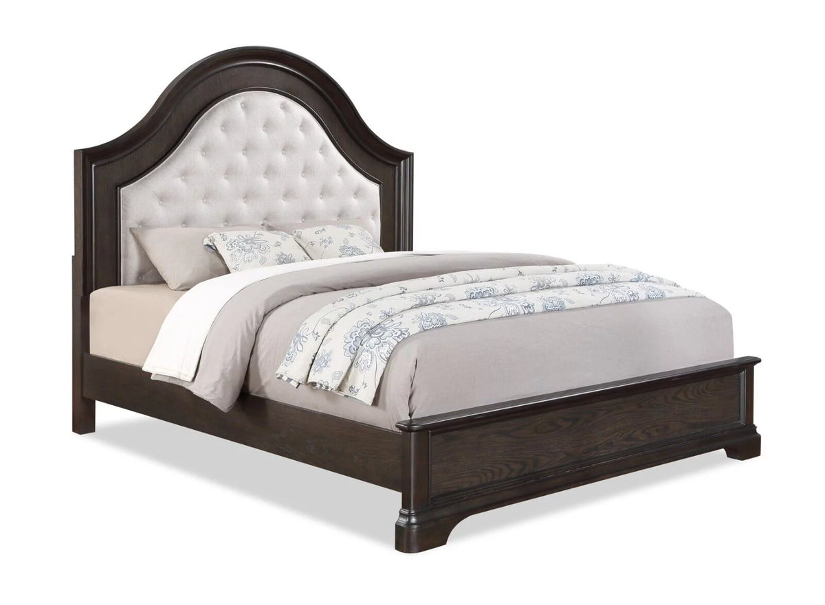 King Size Arched Panel Bed Storage Set L80052