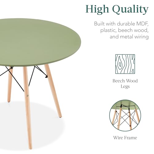 5-Piece Dining Set with 4 Chairs, Plastic Seats, Wooden Legs, Metal Frame H545114