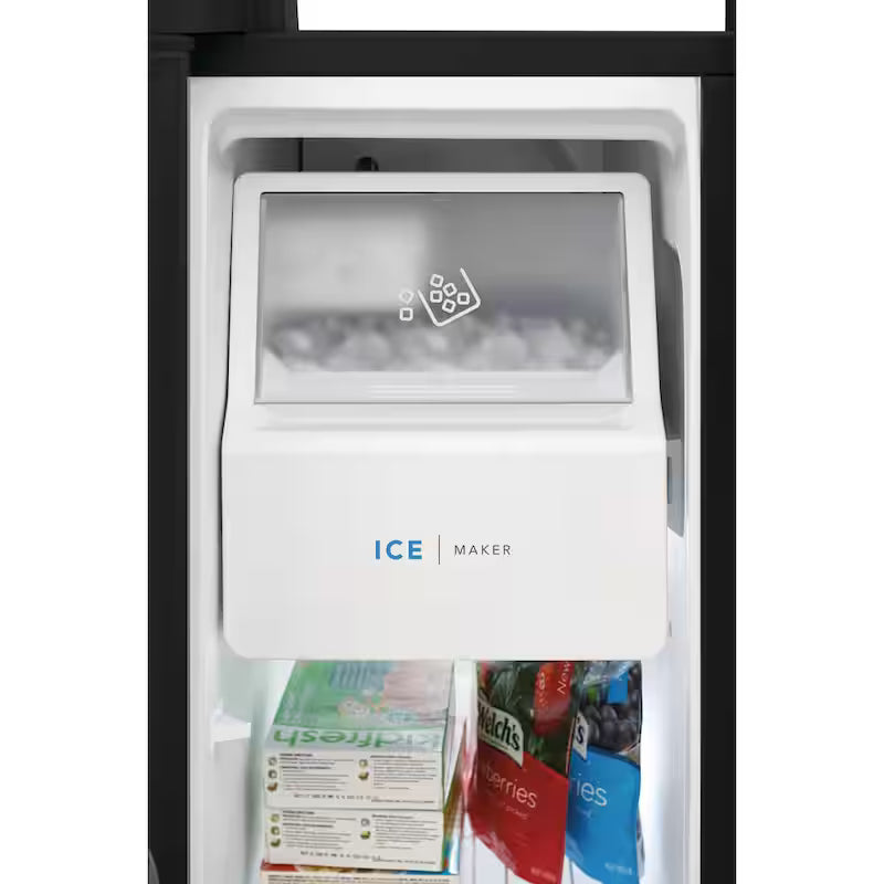 36 in. 25.6 cu. ft. Black Side by Side Refrigerator Q960