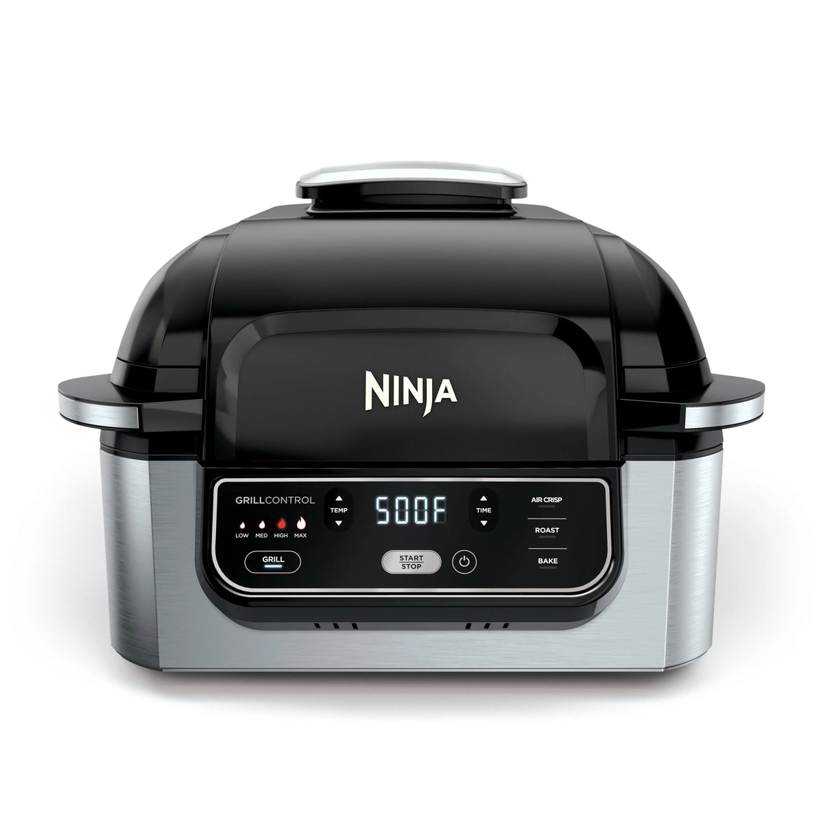 4-in-1 Indoor Grill with 4-qt Air Fryer, Black/Stainless C30240
