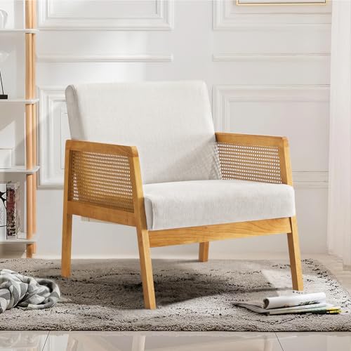 Linen Fabric Accent Chair Set of 2 Beige G85612