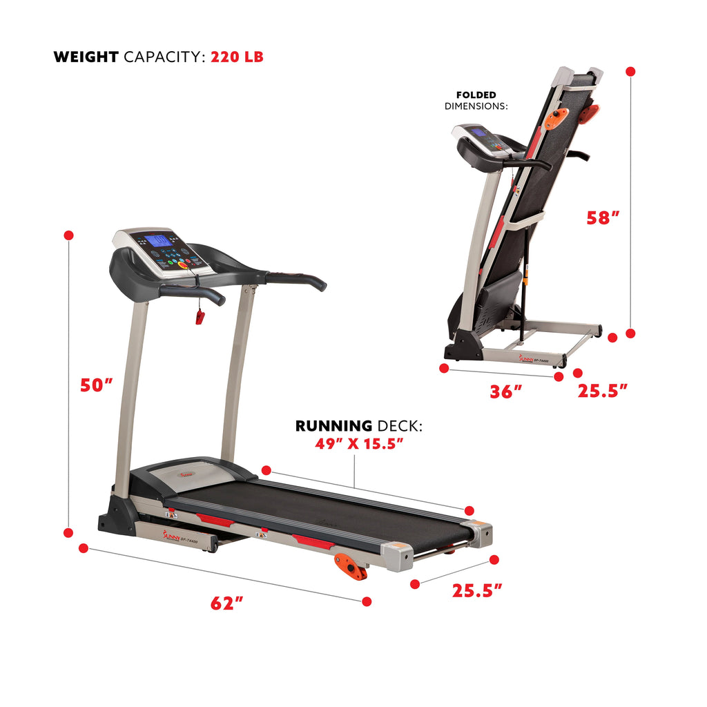 Folding Treadmill with Manual Incline and Pulse Sensors D34150
