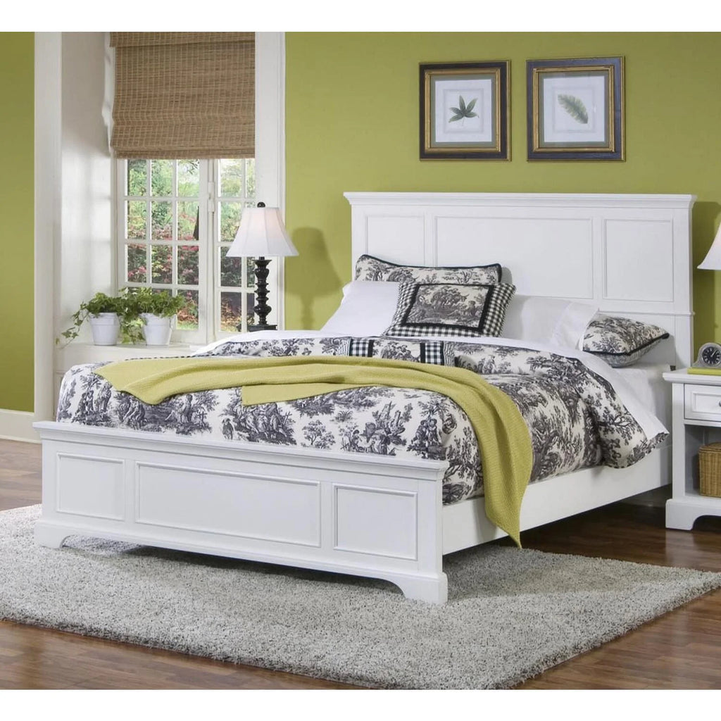 Off White Wood Queen Bed U270741