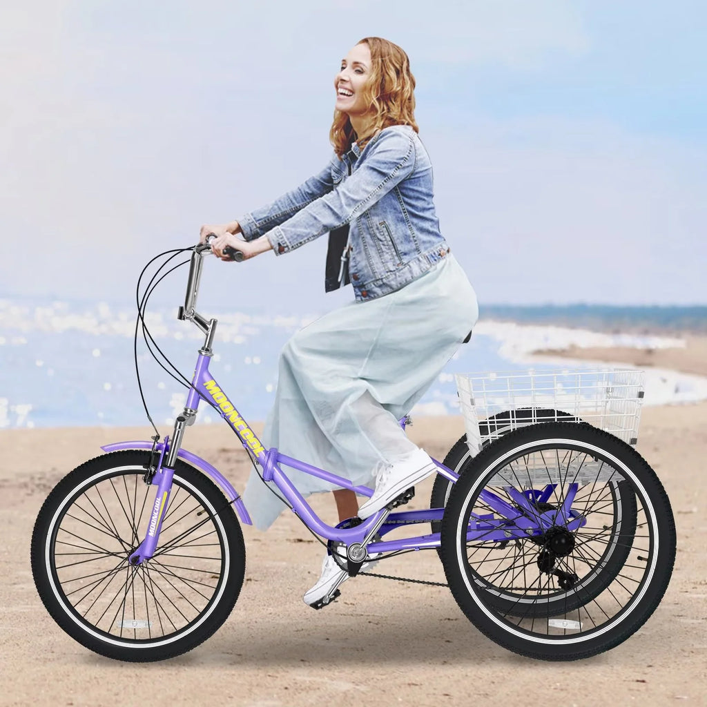 20/24/26 inch Wheels 7 Speed Adult Tricycle E861