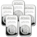 1 oz Silver Bar Lot of 5 C771