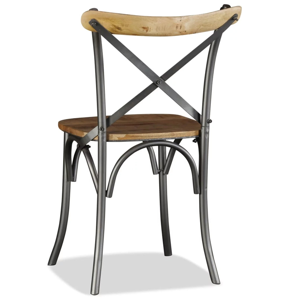 2 Piece Mango Wood Dining Chairs U463