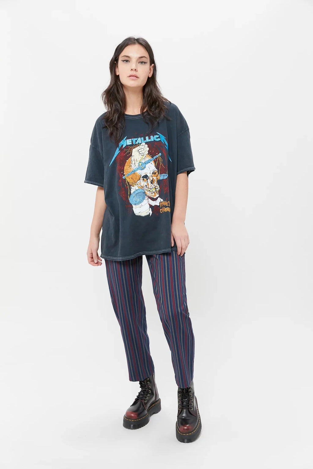 Metallica 1988 Tour Glitter Oversized Fit Tee T-Shirt T146223