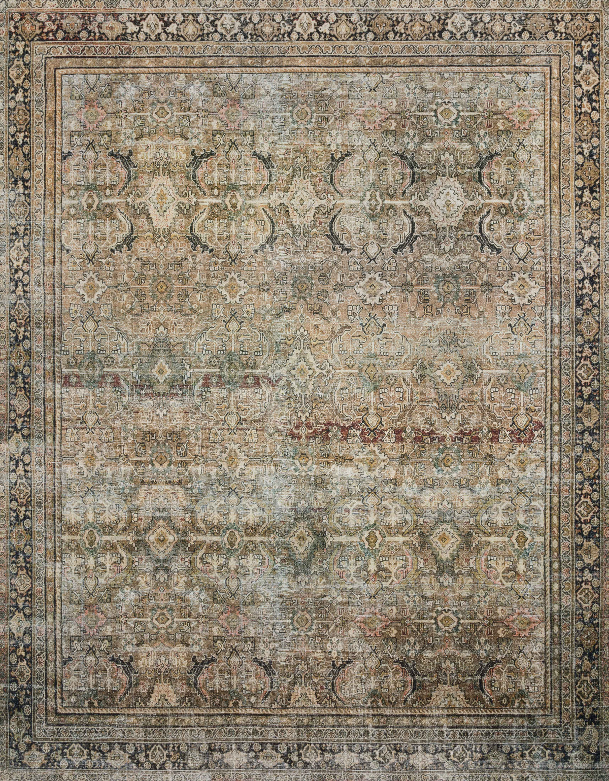 Olive Charcoal 3'6 x 5'6 Rug D6885