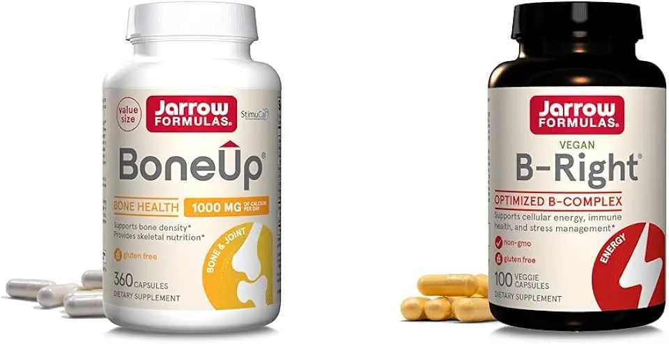 360 Capsules & 100 Veggie Capsules Bone Support with Calcium Vitamin D3 & K2 B Vitamins U351587