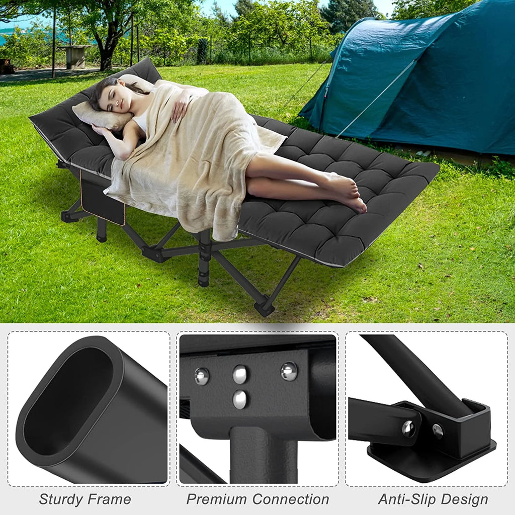 Folding Camping Cot 2 Pack with Carry Bag Z907006