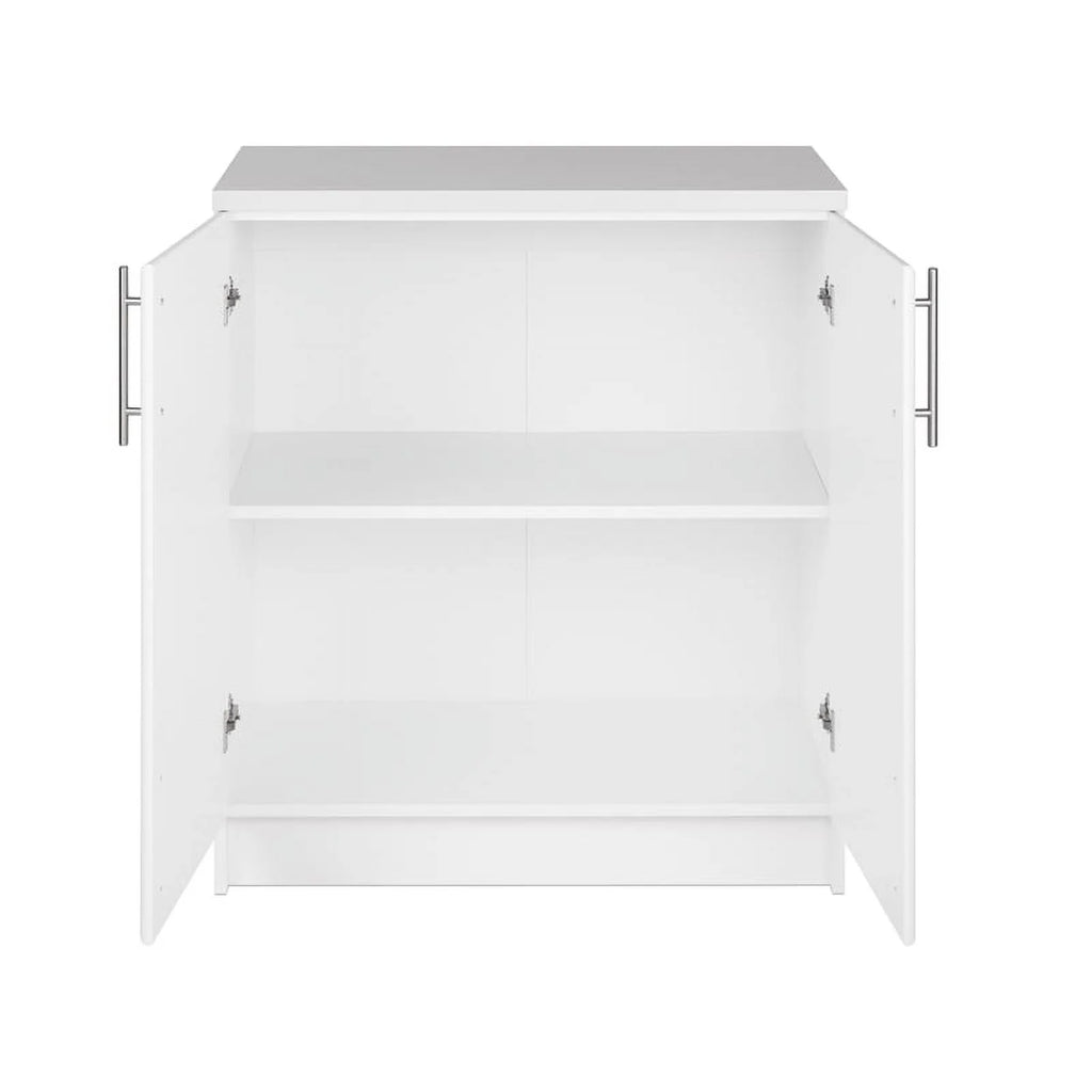 White Engineered Wood Base Cabinet with Melamine Countertop Y2997