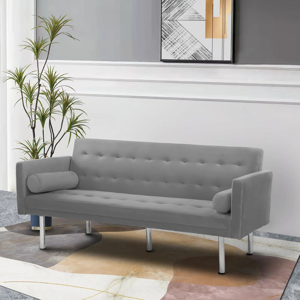68.5" Velvet Convertible Sleeper Sofa U64910
