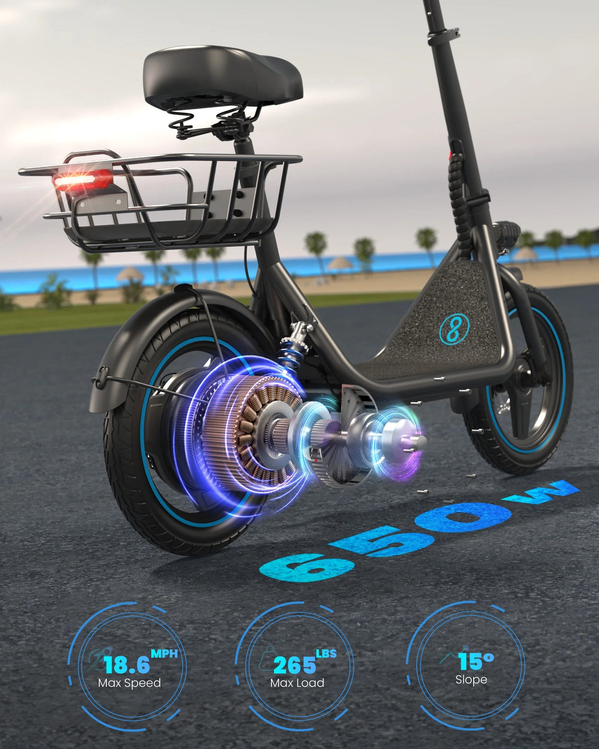 600W Electric Scooter with Seat C9143