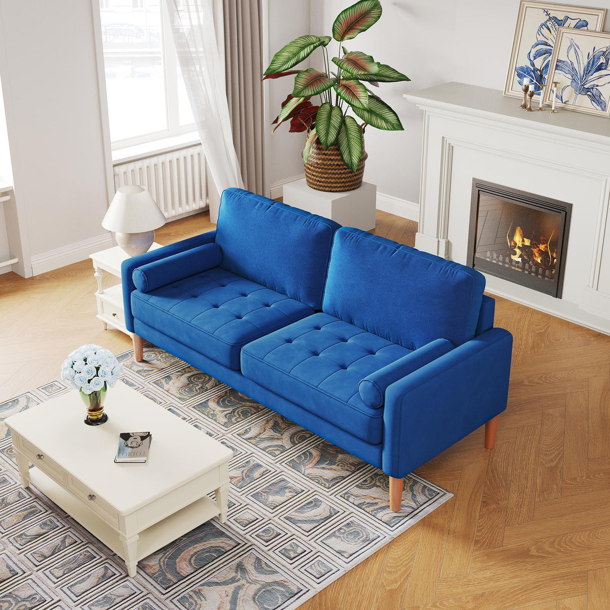 3 Seater Upholstered Sofa Couch F588242