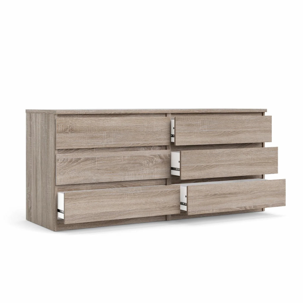White High Gloss 6 Drawer Engineered Wood Dresser H4761