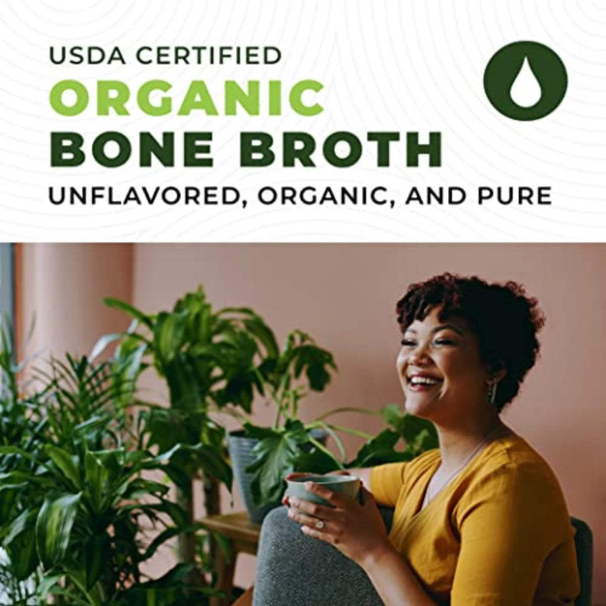 Organic Bone Broth Powder, 21 Servings 16oz C1197