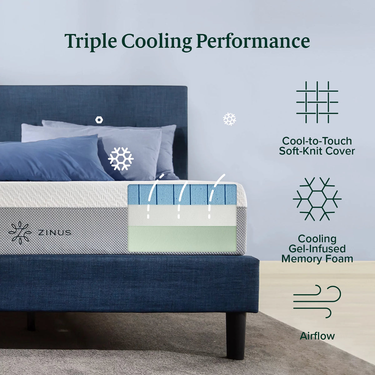 10 Cooling Gel Memory Foam Mattress Twin W61659