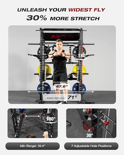 Smith Machine Power Cage with Dual Pulley System and Leg Press Attachment G3986