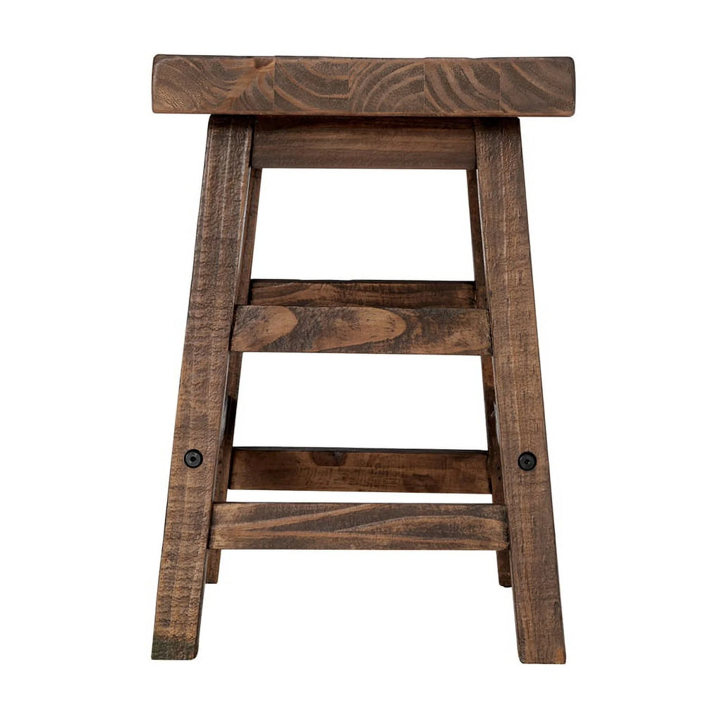 Brown Reclaimed Wood Barstool Set of 3 A1998
