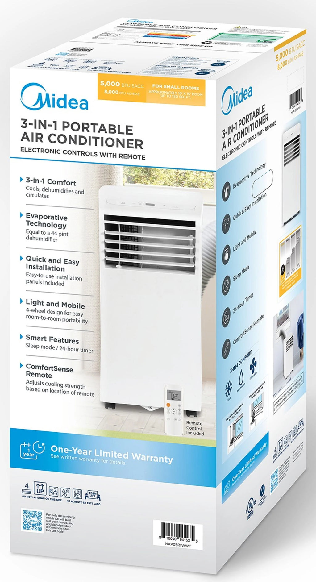 5,000 BTU Portable Air Conditioner with Remote D977