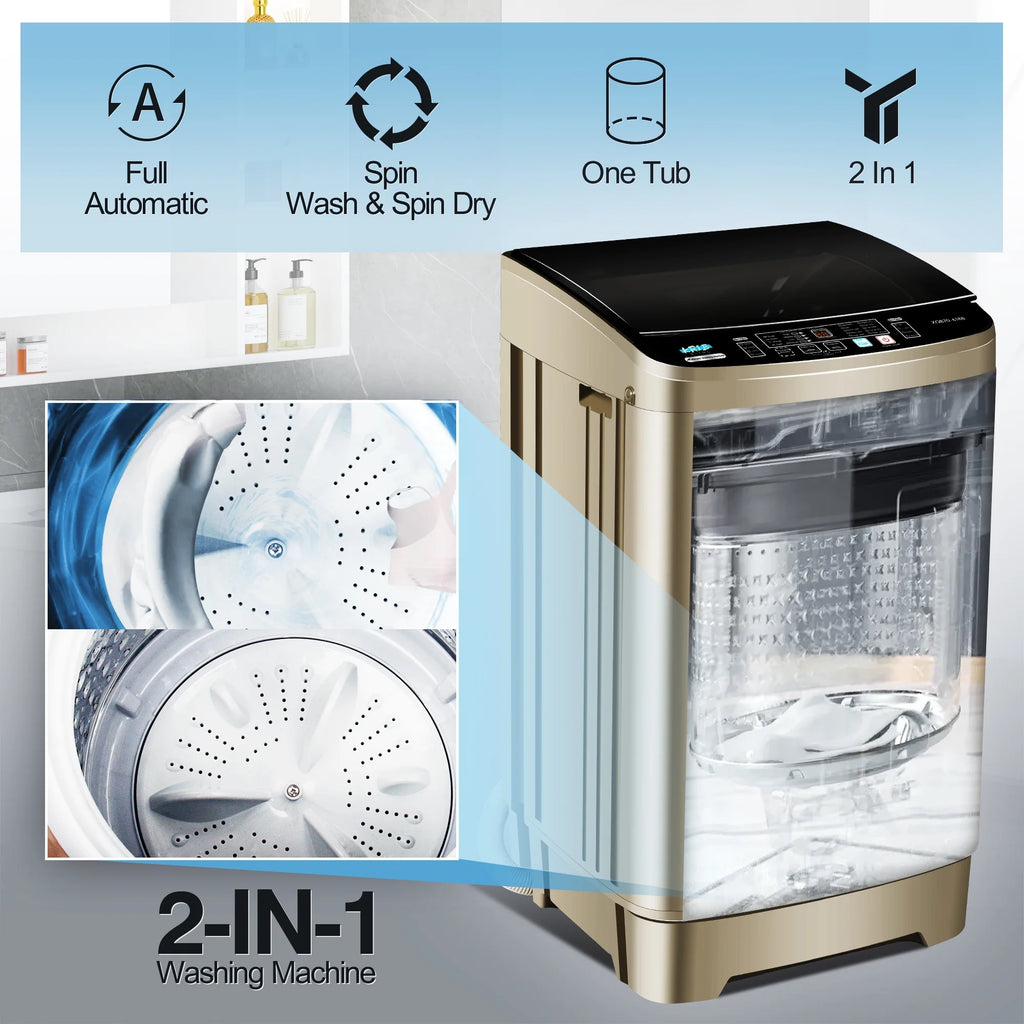 Portable 17.7 lbs Full Automatic Washing Machine H8752