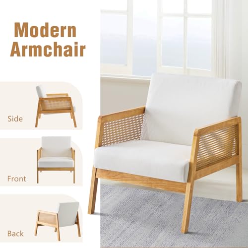 Linen Fabric Accent Chair Set of 2 Beige G85612