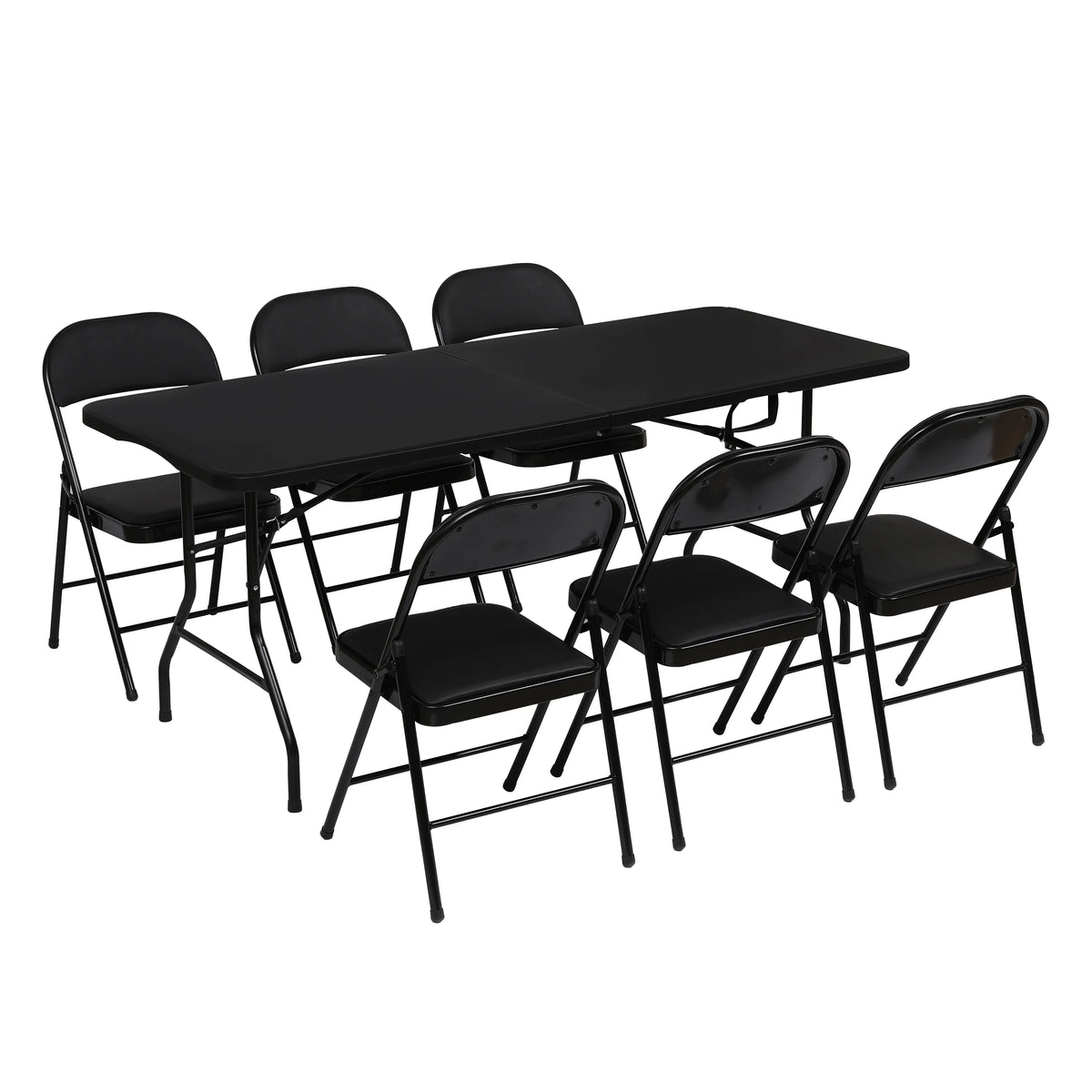 Black Vinyl Folding Chair 6 Pack D246187
