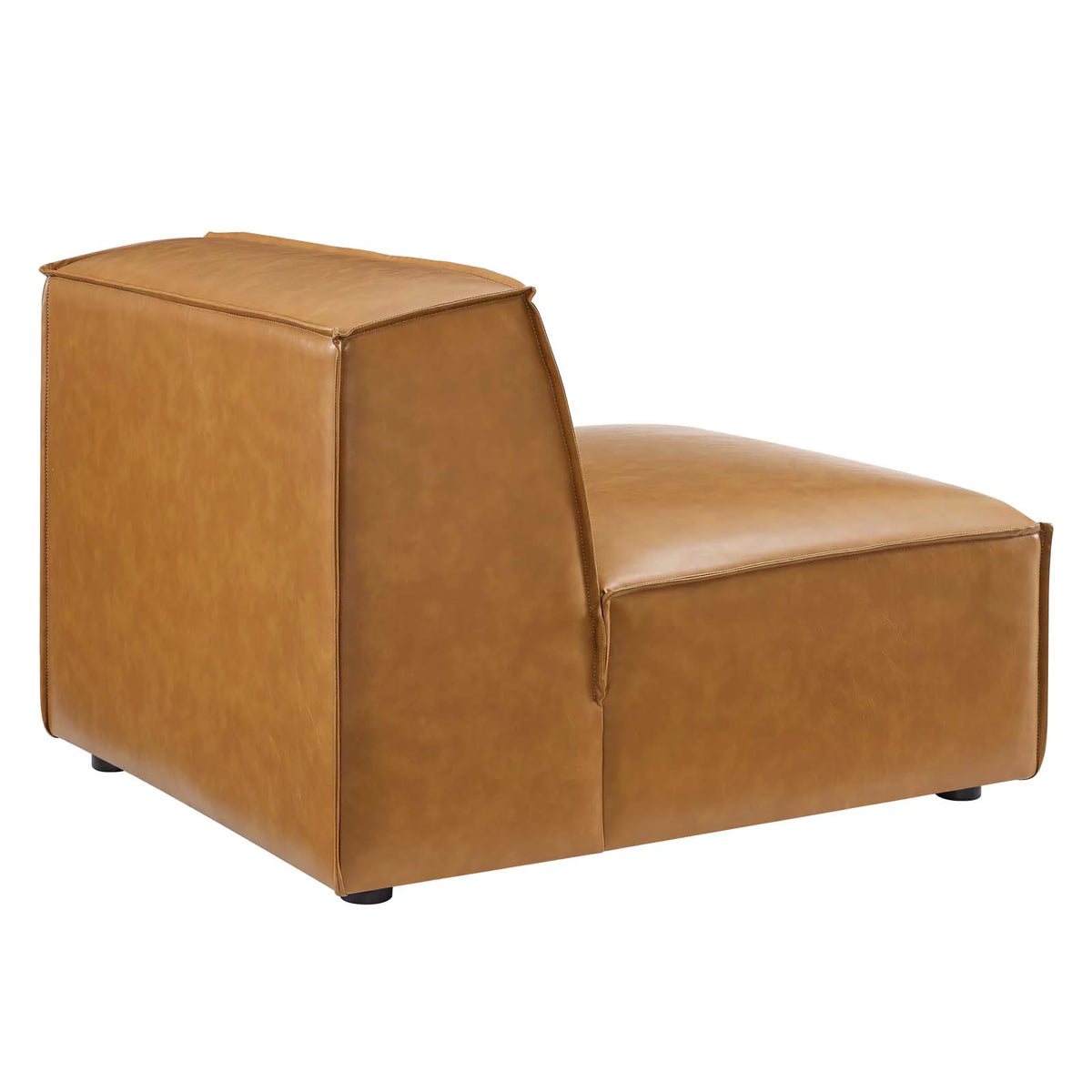 Tan 6-Piece Vegan Leather Sectional Sofa C78729