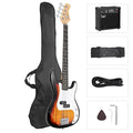Full Size 4 String Electric Bass Guitar with 20W AMP and Accessories J569