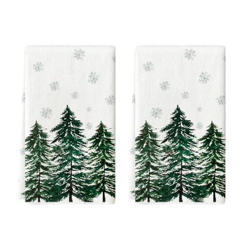 Green Christmas Kitchen Towels 18x26 Inch Set of 2 U570387