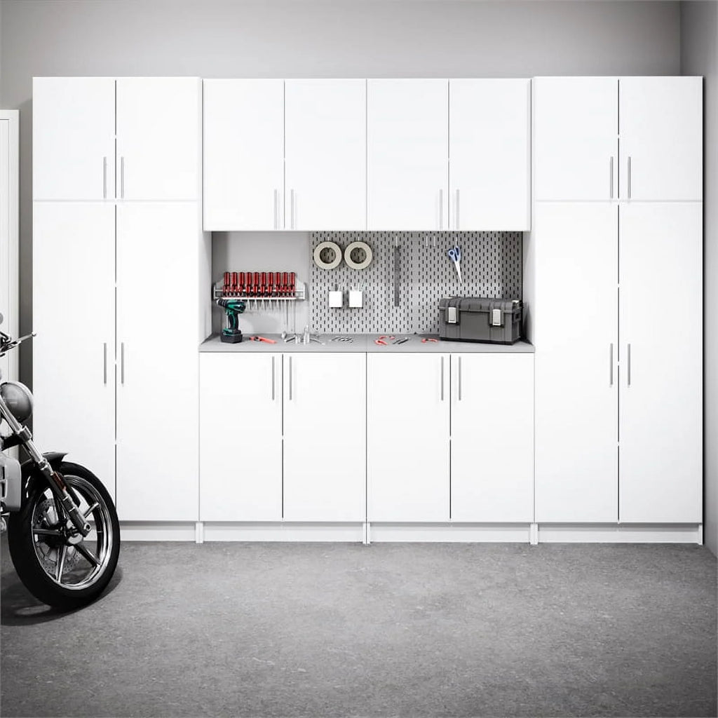 White Engineered Wood Base Cabinet with Melamine Countertop Y2997