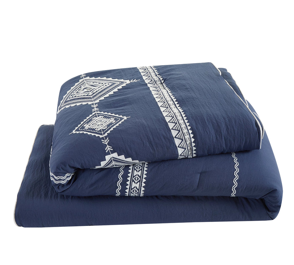 Navy 12-Piece Full Comforter Set with Sheets R74032