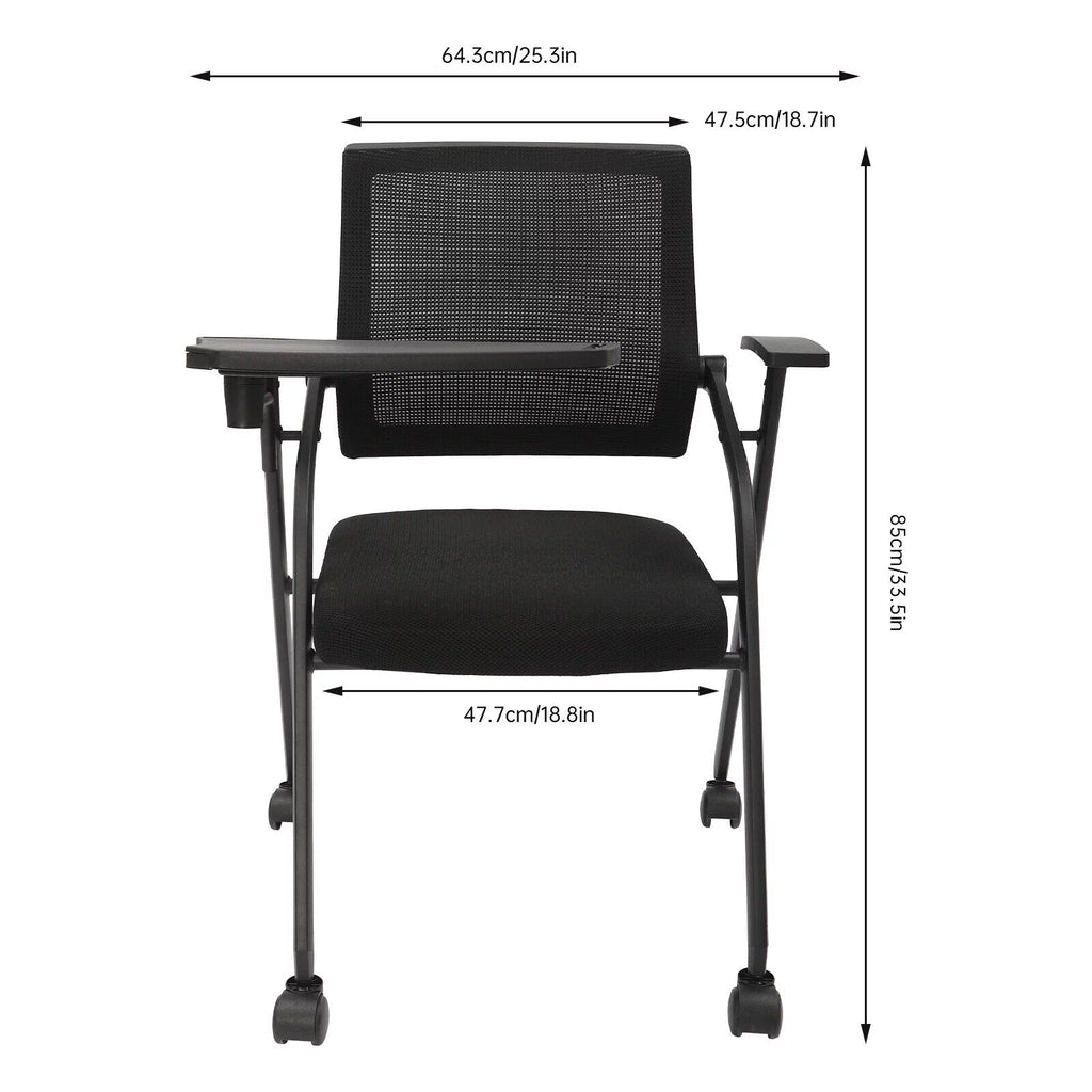 Office Reception Chair with Flip-Up Tablet Arm Q739382