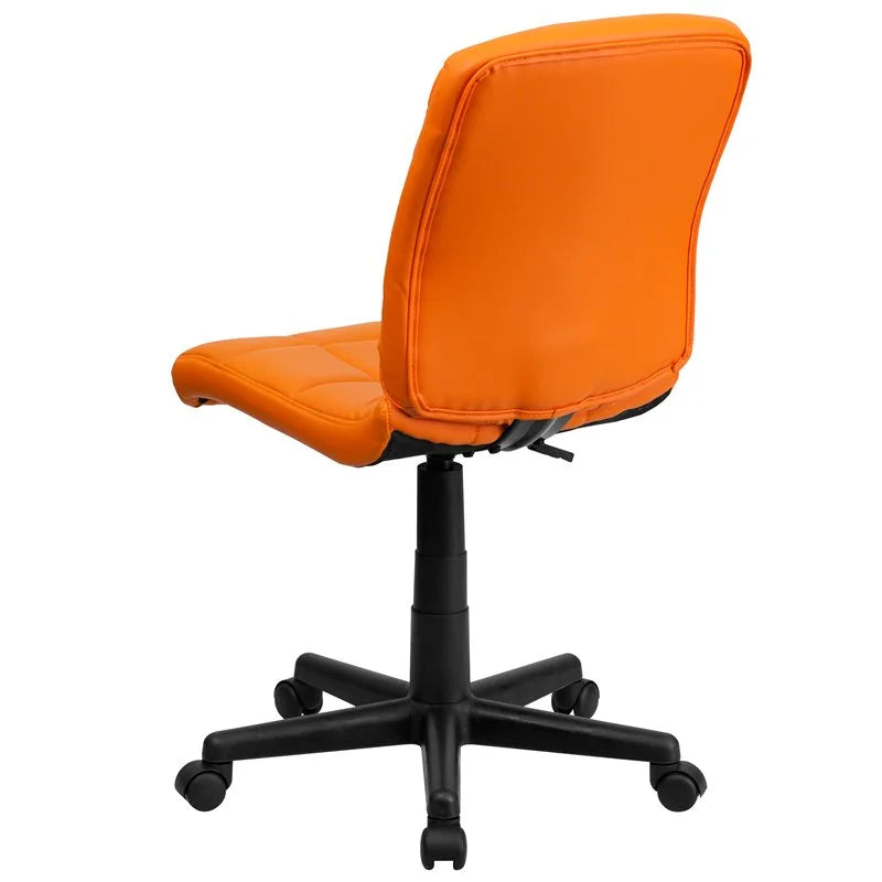 Orange Quilted Office Swivel Chair Y8808