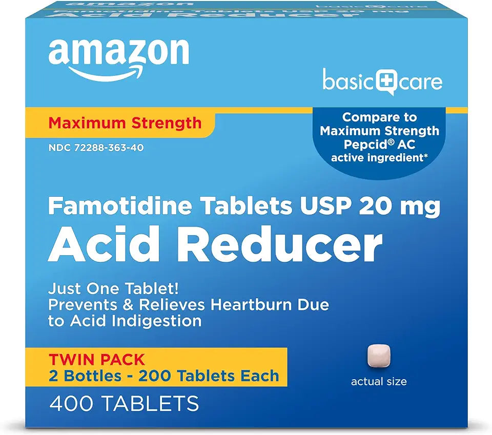 Maximum Strength Famotidine Tablets 20 mg Acid Reducer 400 Count X644