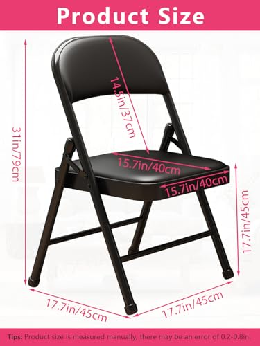 Black Padded Folding Chair Y7686