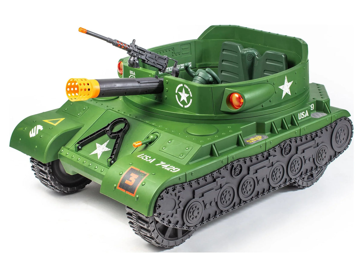 24 Volt Ride-On With Working Cannon and Rotating Turret C52776