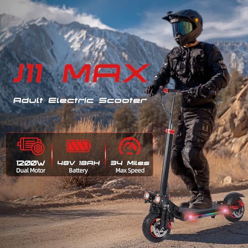 1200W Motor 37 Mile Range 34MPH Electric Scooter with Seat T7719