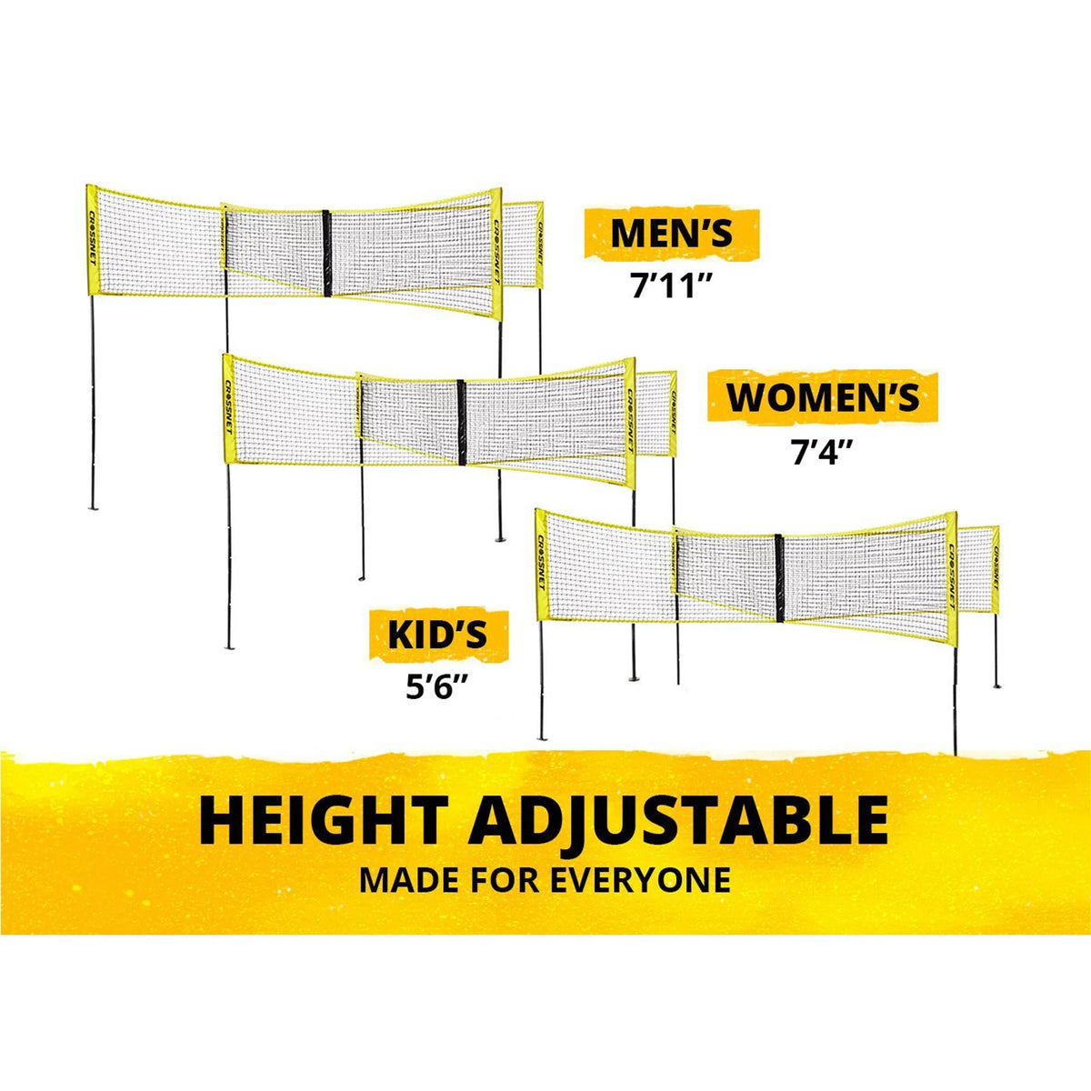 Four Square Volleyball Net and Game Set with Backpack & Ball O5695