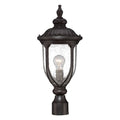 Black 1-Light Outdoor Post Mount Light Fixture V731