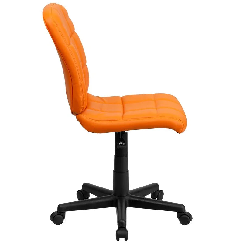 Orange Quilted Office Swivel Chair Y8808