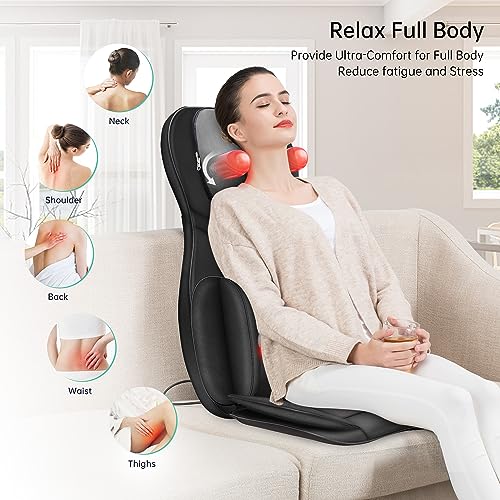 Heated Shiatsu Neck Back Massager Seat Cushion D85550
