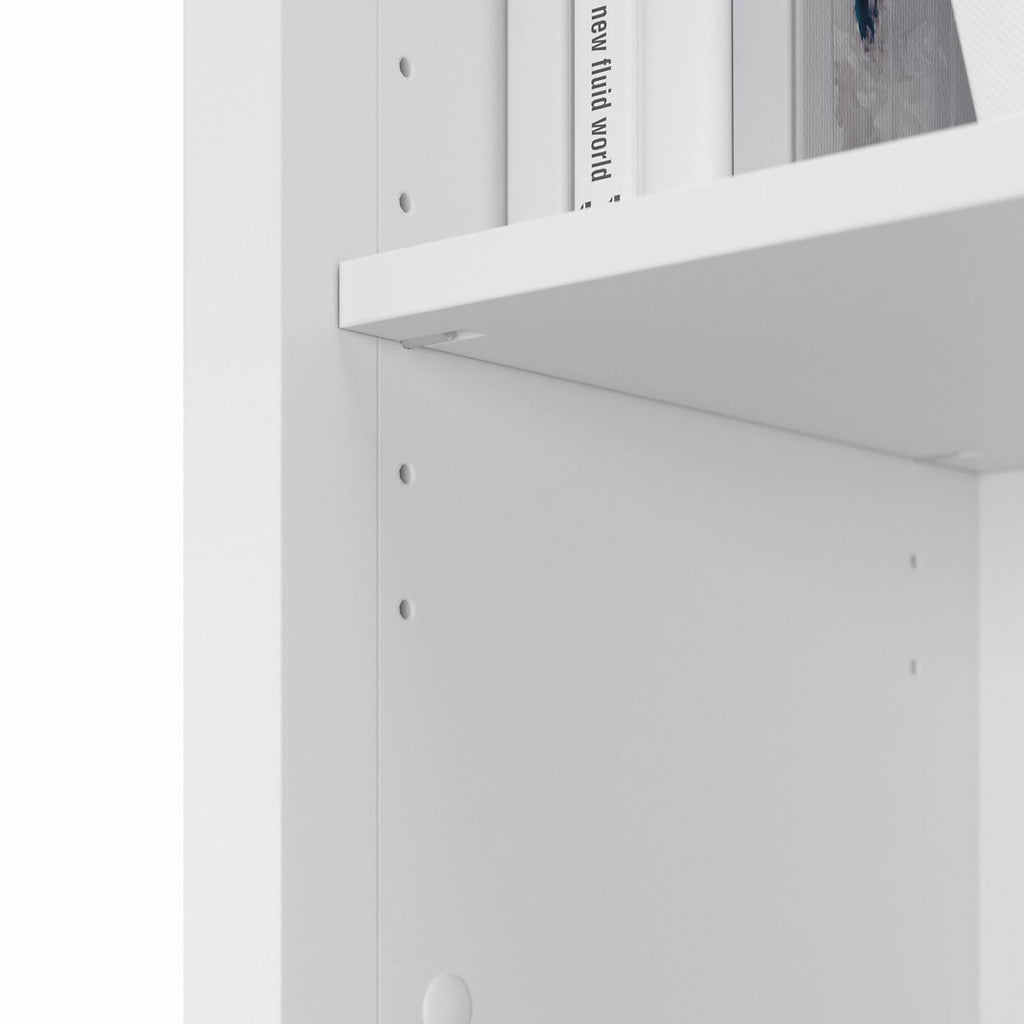 Pure White Tall Storage Cabinet with Doors J12864