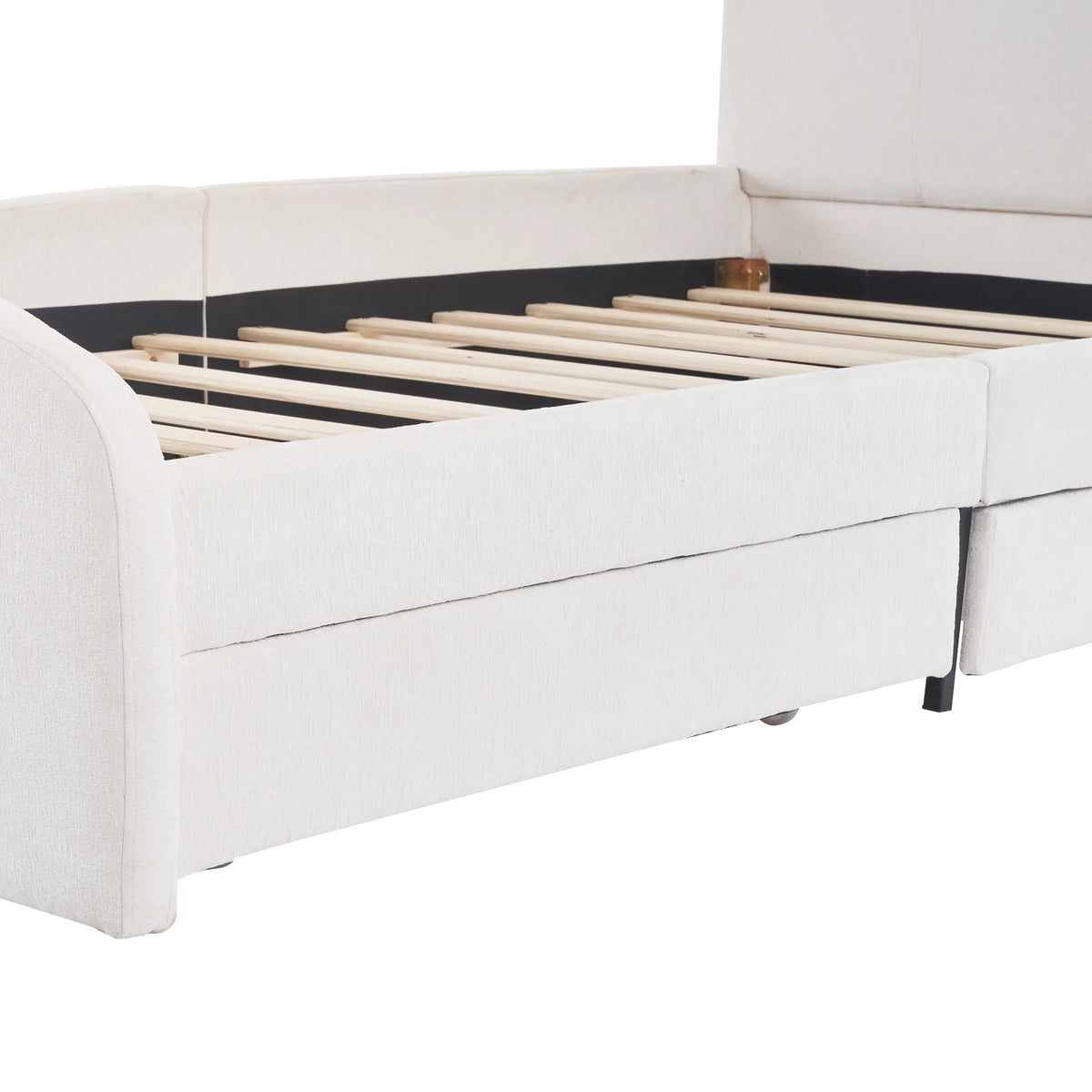 Upholstered Twin Bed with 2 Drawers D94670